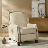 Claudia Genuine Leather Cigar Glider Recliner