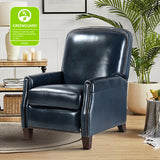 Claudia Genuine Leather Cigar Glider Recliner