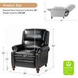 Consuela Mid-century Genuine Leather Recliner