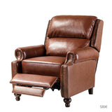 Consuela Mid-century Genuine Leather Recliner