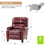 Consuela Mid-century Genuine Leather Recliner