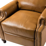 Consuela Mid-century Genuine Leather Recliner