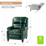 Consuela Mid-century Genuine Leather Recliner