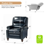 Consuela Mid-century Genuine Leather Recliner