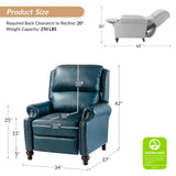 Consuela Mid-century Genuine Leather Recliner