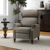 Lucina Genuine Leather Manual Recliner