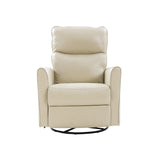 Mark Modern Faux Leather Electronic Power Swivel Recliner with Marker Lamp
