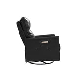 Mark Modern Faux Leather Electronic Power Swivel Recliner with Marker Lamp