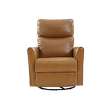 Mark Modern Faux Leather Electronic Power Swivel Recliner with Marker Lamp