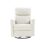 Mark Modern Faux Leather Electronic Power Swivel Recliner with Marker Lamp