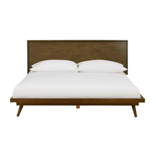 Emery Walnut Wood Platform Bed
