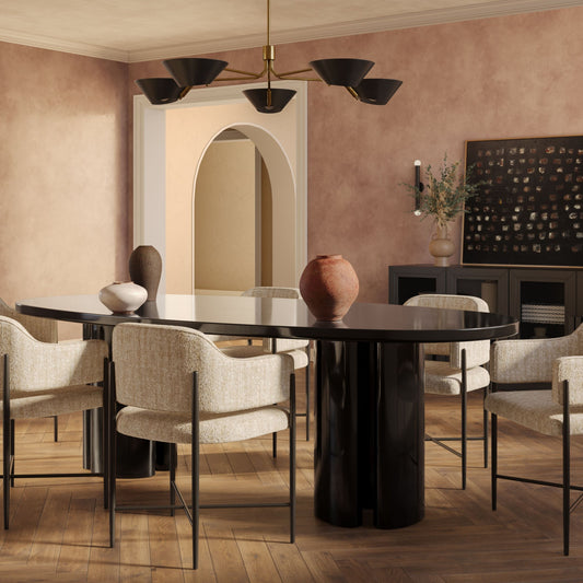 Zola 94.5" Lacquer Oval Dining Table