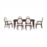 Mila Dark Brown and Beige Performance Fabric Dining Chair - Set of 2