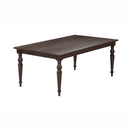 Mila 74"-114" Dark Brown Extendable Rectangular Dining Table