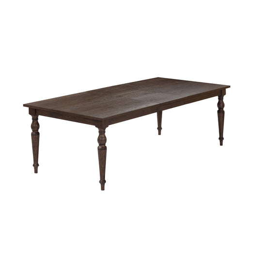 Mila 74"-114" Dark Brown Extendable Rectangular Dining Table