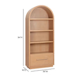 Marlow Wood Bookcase With File Drawer