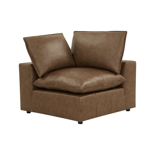 Cali Brown Leather Modular Corner Chair