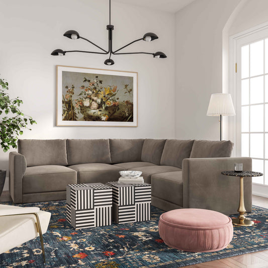 Willow Performance Velvet Modular Corner Chair