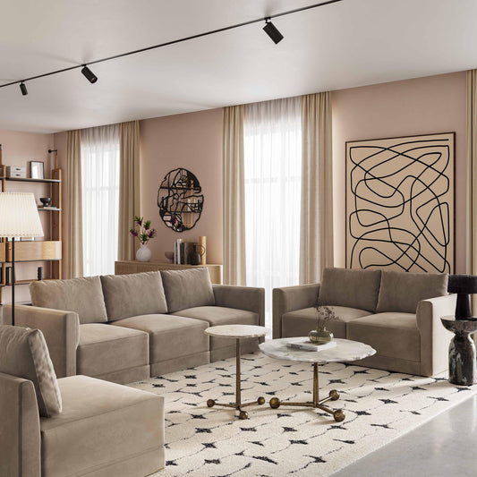 Willow 105" Performance Velvet Modular Sofa