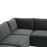 Willow 5-Piece Performance Velvet Modular L Sectional