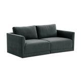 Willow 74" Performance Velvet Modular Loveseat