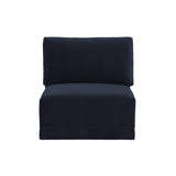 Willow Performance Velvet Modular Armless Chair