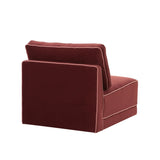 Willow Performance Velvet Modular Armless Chair