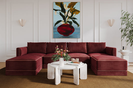 Willow 6-Piece Performance Velvet Modular U Sectional