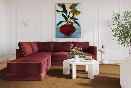 Willow 5-Piece Performance Velvet Modular Left Facing Sectional