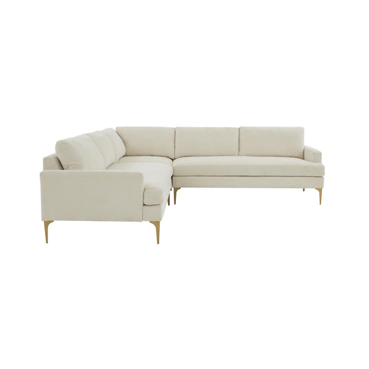 Serena 3-Piece Performance Velvet L-Sectional
