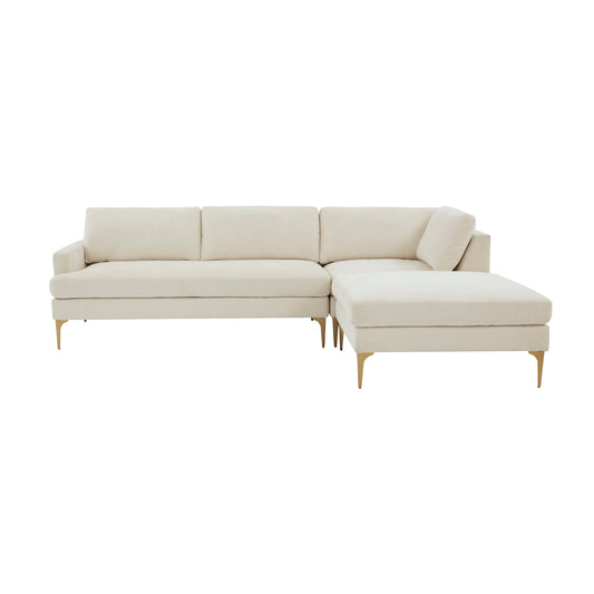 Serena 3-Piece Performance Velvet Chaise Sectional