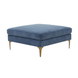 Serena Performance Velvet Ottoman
