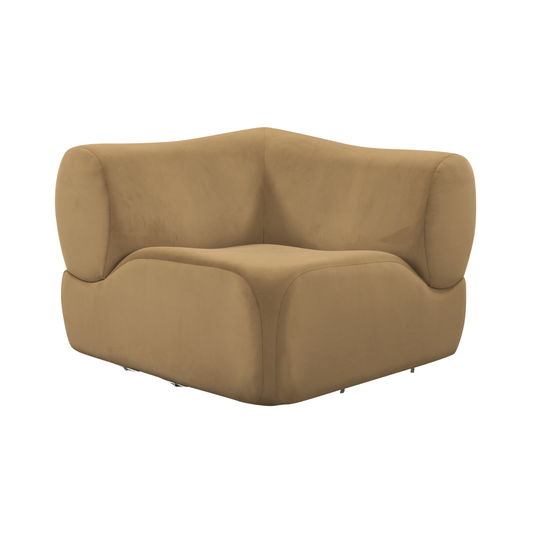 Zenith Latte Brown Performance Velvet Corner Wedge