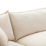 Cali Natural Performance Fabric & Natural Wicker Modular Outdoor Loveseat