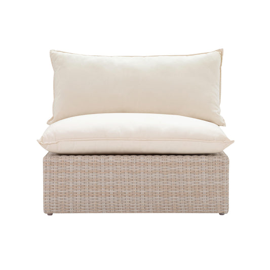 Cali Natural Wicker Outdoor Armless Chair