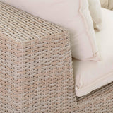 Cali Natural Performance Fabric & Natural Wicker Modular Outdoor Sectional