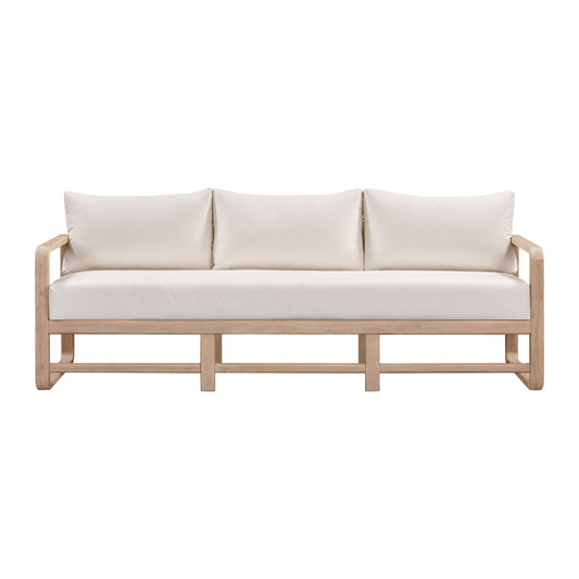 Palata 84" Cream Performance Fabric Outdoor Sofa