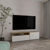 Selma Floating 63" Wide TV Stand with Two Cabinets, Six Open Shelves, Wall-Mounted Entertainment Center with Cable Management, Modern Media Console for Living Room Organizing and Home Decor