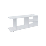 TUHOME Goodwood Minimalistic TV Stand with Five Open Storage Shelves, Modern Media Console for Living Room Entertainment Setup, Space-Saving Stand for TVs with Organized Device Display and Everyday Home Use