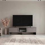 Dago 65" TV Stand with 4 Open Shelves, 2 Doors, Modern Media Console for Living Room Entertainment Storage