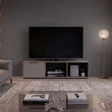 Dorne 65" TV Stand with 4 Open Shelves, 1 Drawer, Modern Media Console for Living Room Entertainment Storage