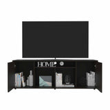 Prana Tv Stand fot TV´s up 60" Four Shelves, Two Cabinets With Single Door
