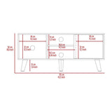 Cincinnati Tv Stand for TV´s up 57" , Three Shelves, Single Door Cabinet