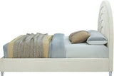Rainbow Acrylic Contemporary Bed with Elegant Tufted Headboard and Chic Supportive Design