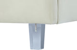 Rainbow Acrylic Contemporary Bed with Elegant Tufted Headboard and Chic Supportive Design