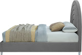Rainbow Acrylic Contemporary Bed with Elegant Tufted Headboard and Chic Supportive Design