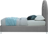 Rainbow Acrylic Contemporary Bed with Elegant Tufted Headboard and Chic Supportive Design