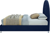 Rainbow Acrylic Contemporary Bed with Elegant Tufted Headboard and Chic Supportive Design