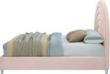 Rainbow Acrylic Contemporary Bed with Elegant Tufted Headboard and Chic Supportive Design