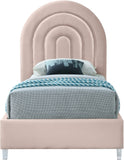 Rainbow Acrylic Contemporary Bed with Elegant Tufted Headboard and Chic Supportive Design